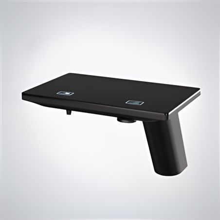 Baterie lavoar, Display Digital afisare Led, apa calda/rece, senzor pentru apa si sapun, rezervor 5 L, Negru, Anais