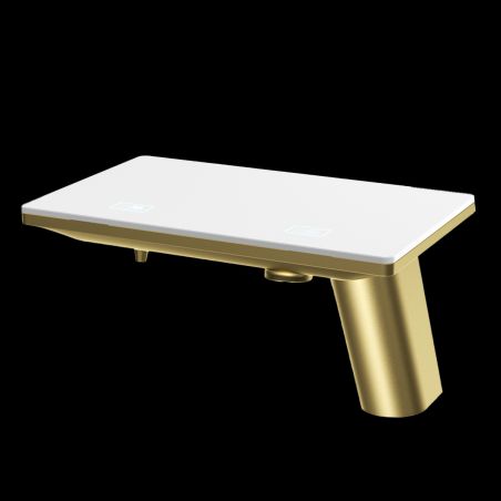 Baterie lavoar, Display Digital afisare Led, apa calda/rece, senzor pentru apa si sapun, rezervor 3 L inclus, Auriu Mat, Anais