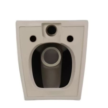 Vas wc cu functie de bideu, Taharet, baterie apa calda/rece, Alb, montaj suspendat, capac Soft-Close, 55x36 cm,  Angi