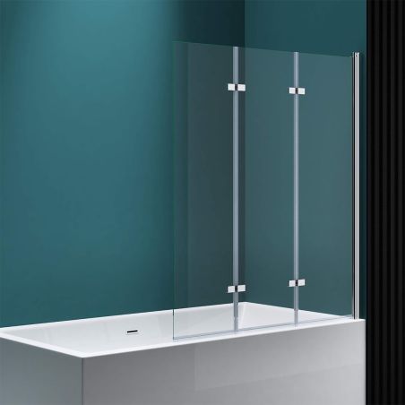 Paravan pliabil 116, 130x140 cm, sticla 6 mm, pivotant 180°, montaj pe dreapta, tratament Nano Easy Clean