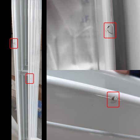 Calorifer vertical dublu Resigilat Kalifa, Resigilat, Alb, dimensiune :180x46 cm