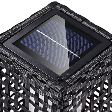 Lampa solara din poliratan, senzor amurg, baterie inclusa, protectie IP44, 80 cm, Evelyn