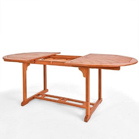 Set mobilier, 6 scaune pliabile cu perne cadou, Eucalipt certificat FSC®, suport umbrela, Maro, 200x100x74, Houston