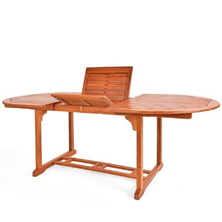 Set mobilier, 6 scaune pliabile cu perne cadou, Eucalipt certificat FSC®, suport umbrela, Maro, 200x100x74, Houston