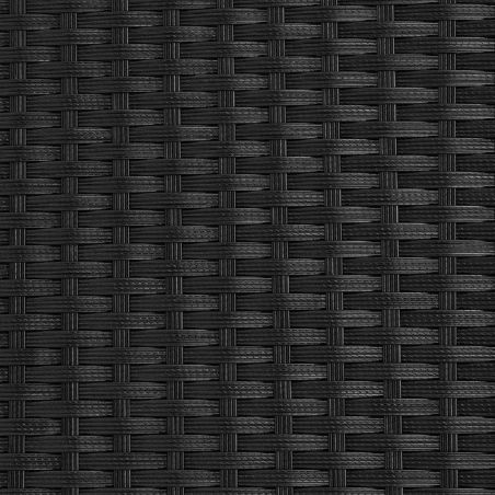 Set mobilier terasa gradina, masa mare, Cub pliabil, 6 scaune cu spatar rabatabil, 4 tabureti, 180x120x74 cm, Negru, Michigan