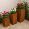 Jardiniera, inaltime de 60, 80, 100 cm, otel corten de 2 mm, Maro, Florium