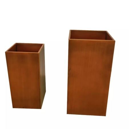 Jardiniera, inaltime de 60, 80, 100 cm, otel corten de 2 mm, Maro, Florium