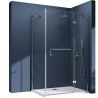 Cabina 04, perete fix si usa batanta, sticla securizata 6 mm, dimensiune 75-100x90-140 cm
