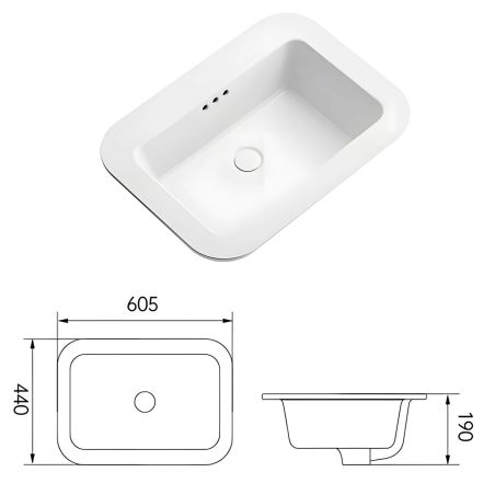 Lavoar, Verde Mint Mat, Power Color, montaj semi-incastrat, fara gaura de baterie, ceramica sanitara, 60x44 cm, Monza