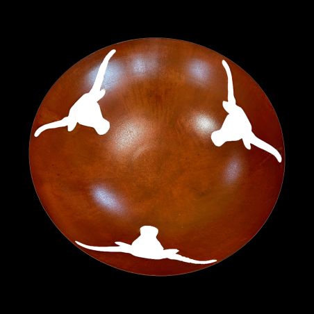 Vatra de foc, dia 80 x H 40 cm, otel corten de 2.5 mm, Toro