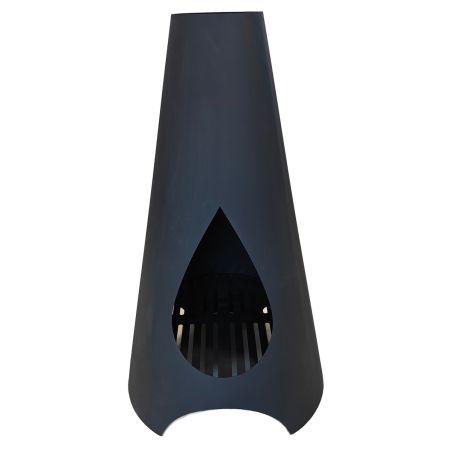 Semineu, Vatra de foc, Negru, inaltime 120 cm, otel corten de 1.5 mm, Hades