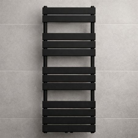 Calorifer, radiator Portprosop din otel, Negru Mat, Dimensiune: 120-160x50 cm, Nadir