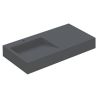 Lavoar EGO 11, Resigilat, Antracit Mat, 100x50 cm, compozit, montaj pe blat, suspendat, scurgere ascunsa, cu gaura baterie