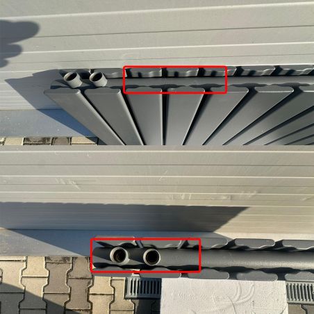 Calorifer, radiator Dublu din otel, Resigilat,  Antracit, 107 x 60 cm, Ego- Alesia, Living sau Camera