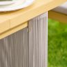 Set mobilier, 6 scaune, masa extensibila, terasa sau gradina, aluminiu si impletitura tip funie, perne incluse, Riviera