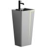 Lavoar stativ,Resigilat, 43x35x85 cm, montaj pe podea, cu gaura de baterie, ceramica sanitara, Lazio Gun Grey