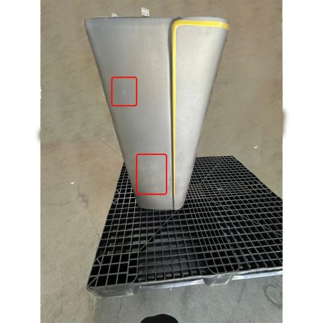 Lavoar stativ,Resigilat, 43x35x85 cm, montaj pe podea, cu gaura de baterie, ceramica sanitara, Lazio Gun Grey