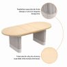 Set mobilier, 6 scaune, masa extensibila, terasa sau gradina, aluminiu si impletitura tip funie, perne incluse, Riviera