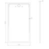 Cadita dus, compozit de marmura, scurgere ascunsa, inaltime 3 cm, Alb, dimensiune: 80-90x120-140-160 cm, GEO10