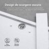 Cadita dus, compozit de marmura, scurgere ascunsa, inaltime 3 cm, Alb, dimensiune: 80-90x120-140-160 cm, GEO10