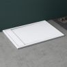 Cadita dus, compozit de marmura, scurgere ascunsa, inaltime 3 cm, Alb, dimensiune: 80-90x120-140-160 cm, GEO10