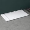 Cadita dus, compozit de marmura, scurgere ascunsa, inaltime 3 cm, Alb, dimensiune: 80-90x120-140-160 cm, GEO10