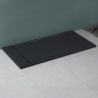 Cadita dus, compozit de marmura, scurgere ascunsa, inaltime 3 cm, Antracit Mat, dimensiune: 80-90x120 cm, GEO10