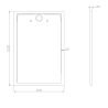 Cadita dus, compozit de marmura, scurgere ascunsa, inaltime 3 cm, Antracit Mat, dimensiune: 80-90x120 cm, GEO10