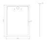 Cadita dus, compozit de marmura, scurgere ascunsa, inaltime 3 cm, Antracit Mat, dimensiune: 80-90x120 cm, GEO10