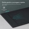 Cadita dus, compozit de marmura, scurgere ascunsa, inaltime 3 cm, Antracit Mat, dimensiune: 80-90x120 cm, GEO10