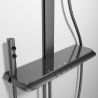 Sistem de dus si cada, 2 dusuri de mana, baterie Piano Keys, 3 functii, montaj  perete, otel, Gun grey, Serano