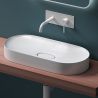 Lavoar EGO 826, Alb Mat, scurgere ascunsa, 71x35.5 cm, compozit marmura, montaj pe blat