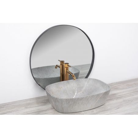 Lavoar EGO-Freja Grey, 50x38 cm, montaj pe blat, ceramica sanitara