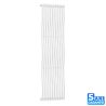 Calorifer decorativ,  design curbat,12 elementi, conexiune laterala, 180x50 cm, Alb, Sora