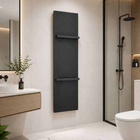 Calorifer, radiator Portprosop din otel, Negru Mat, 140 x 45 cm, Aphrodite