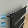Calorifer, Radiator portprosop din otel, Negru Mat, Dimensiune: 115x60 cm, Nasim