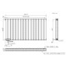 Calorifer, radiator Dublu din otel, Negru Mat, 1942 W, 123x60 cm, Living sau Camera, Alesia