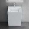 Lavoar stativ EGO 40, Alb Lucios, 60x45x90 cm, montaj pe podea, compozit de marmura, cu gaura baterie