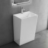 Lavoar stativ EGO 40, Alb Lucios, 60x45x90 cm, montaj pe podea, compozit de marmura, cu gaura baterie