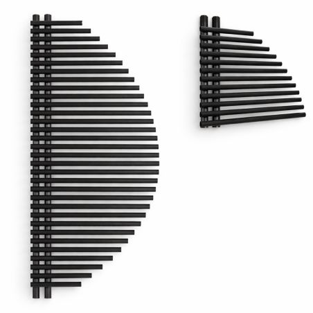 Calorifer, radiator, Portprosop din otel, 33 elementi, 585 W, 125x50 cm, Negru Mat, Brisa Blanca