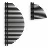 Calorifer, radiator, Portprosop din otel, 33 elementi, 585 W, 125x50 cm, Negru Mat, Brisa Blanca