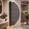 Calorifer, radiator, Portprosop din otel, 33 elementi, 585 W, 125x50 cm, Negru Mat, Brisa Blanca