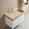 Lavoar Jasmine Mat, Power Color, gaura de baterie,montaj semi-incastrat, ceramica sanitara, 60-80x50 cm, Avelia