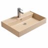 Lavoar Jasmine Mat, Power Color, gaura de baterie,montaj semi-incastrat, ceramica sanitara, 60-80x50 cm, Avelia