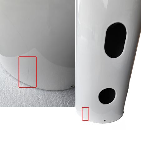 Lavoar stativ, Resigilat, Alb Lucios, cu gaura de baterie, diametru 45 cm, ceramica sanitara, Modena