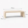 Set mobilier terasa gradina, canapea 2 locuri, 2 fotolii, masuta de cafea, aluminiu, Edenia