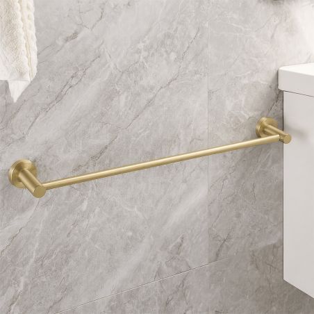 Suport prosoape, 57.5 cm, Auriu Mat, otel, design modern, Velvet