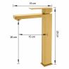 Baterie lavoar, perlator, montaj pe blat, Auriu Mat, inaltime 30 cm, Mira