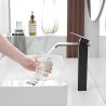 Baterie lavoar, tip cascada, inaltime 30 cm, montaj pe blat, Negru Mat, Avira
