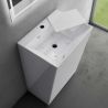 Lavoar stativ EGO 40, Resigilat, Alb Lucios, 60x45x90 cm, montaj pe podea, compozit de marmura, cu gaura baterie
